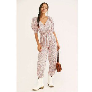 Free People Floral Jumpsuit Rosebud Size 4 NWOT